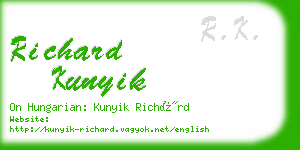 richard kunyik business card